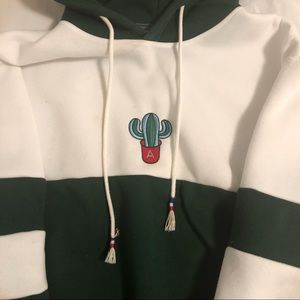 Cactus Forest Green/White Hoodie